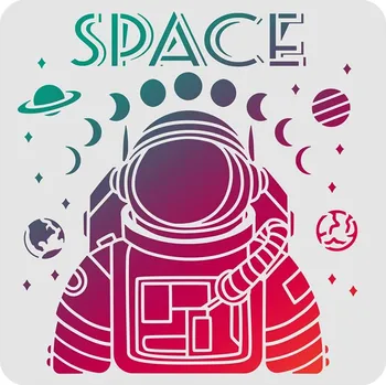 Šablona, vzor KOSMONAUT, 30x30 cm, 1 kus