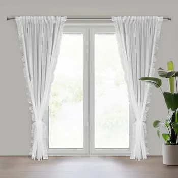 Záclona ZÁCLONA NA PÁSCE KATHY 140X270 CM BÍLÁ