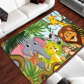 Koberec Dětský hrací protiskluzový koberec do pokoje | zvířata - 15,120 x 160 cm 47 x 63 palců