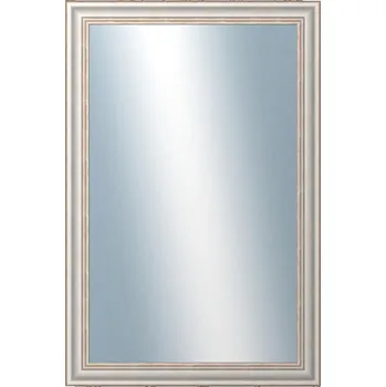 Zrcadlo DANTIK - Zarámované zrcadlo - rozměr s rámem cca 40x60 cm z lišty TOULON bílá velká (2665)