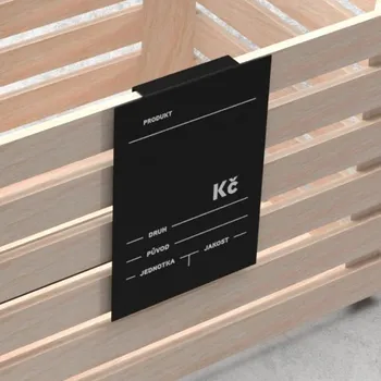 Informační tabulka Závěsné tabulky na přepravky typ 2-2 - s potiskem OVOCE ZELENINA - Závěsná tabulka typ2-2-A6-V-potisk