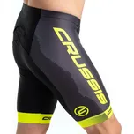CRUSSIS Elastické pánské kraťasy černé/žluté XL