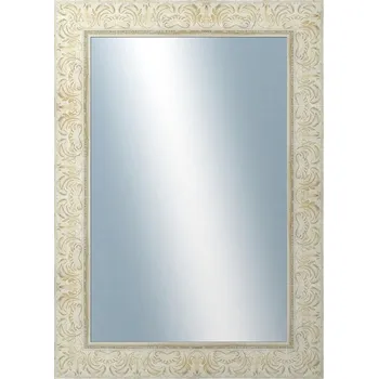 Zrcadlo DANTIK - Zarámované zrcadlo - rozměr s rámem cca 50x70 cm z lišty PRAHA bílá (2930)