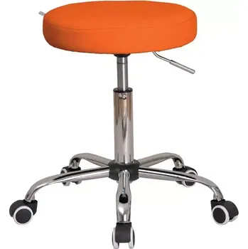 LZ 21 židle lékařská, kříž chrom, ekokůže oranžová