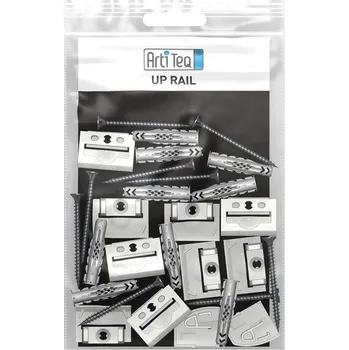 Závěsný systém na obrazy - UP Rail Instalační set bílá (1 instalační set patří na 3 metry lišty)