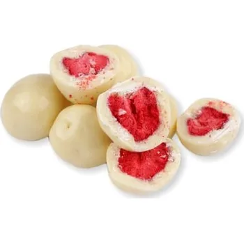 Sušené ovoce Lyofilizované jahody v jogurtové čokoládě (mrazem sušené) 1 kg