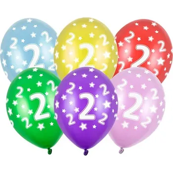 Party dekorace Ditipo Balónky latexové nafukovací metal mix barev č. 2 30 cm 6 kusů