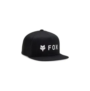 Čepice Dětská čepice FOX Youth Absolute SnapBack Mesh Hat Black, Velikost Dětská (obvod hlavy 52 - 55cm)
