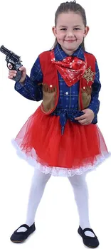 Karnevalový kostým Rappa Dětský kostým kovbojka červený/modrý