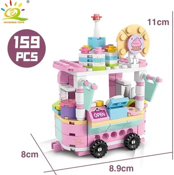 ostatní stavebnice Stavebnice krámek s jídlem a zmrzlinovým autem | styl lego - 08 Bez krabice