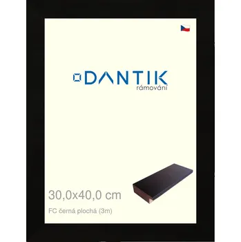Rám na obraz DANTIK rámeček 30x40 | FC černá plochá (Plexi Čiré) (Vyrobeno s láskou u nás v DANTIKU)