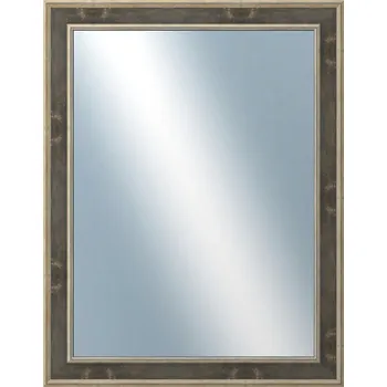 Zrcadlo DANTIK - Zarámované zrcadlo - rozměr s rámem cca 70x90 cm z lišty TOOTH zlato černá (2780)