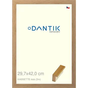 Rám na obraz DANTIK rámeček 29,7x42 | KASSETTE dub (Plexi Čiré) (Vyrobeno s láskou u nás v DANTIKU)