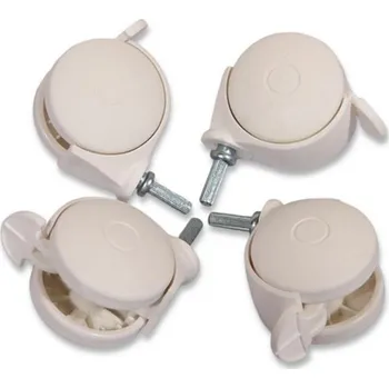 Příslušenství pro dětskou postel a kolébku Kolečka k postýlce NEW BABY bílá