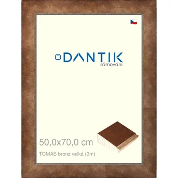 Rám na obraz DANTIK rámeček 50x70 | TOMAS bronz velká (Plexi Čiré) (Vyrobeno s láskou u nás v DANTIKU)