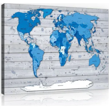 Obraz Postershop Obraz na plátne: Mapa sveta (4) - 75x100 cm