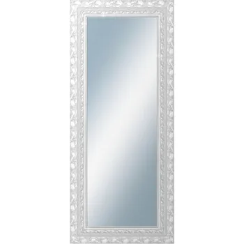 Zrcadlo DANTIK - Zarámované zrcadlo - rozměr s rámem cca 60x140 cm z lišty ROKOKO stříbrná házená (2881)