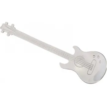 Lžička na kávu v stříbrné barvě elektrická kytara