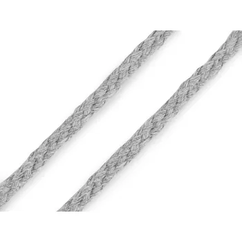 Bavlněná oděvní šňůra splétaná Ø5 mm Varianta: 4 šedá holubí, Balení: 45 m
