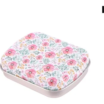 Úložný box Malá plechová krabička s víkem na drobnosti | cestovní krabička - já