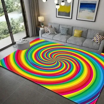 Koberec Barevný geometrický 3D koberec do obývacího pokoje - 15,100 x 150 cm 39 x 59 palců
