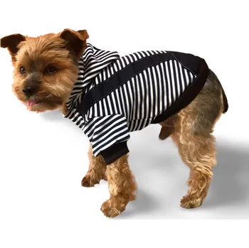 Obleček pro psa Surtep Animals Pruhovaná zimní mikina pro psa Barva: Modrá, Velikost: XS