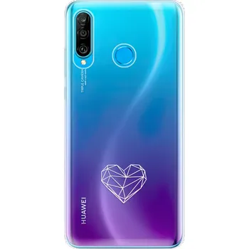 Odolné silikonové pouzdro iSaprio - čiré - Digital Love - Huawei P30 Lite