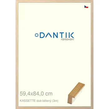 Rám na obraz DANTIK rámeček 59,4x84 | KASSETTE dub bělený (Plexi Čiré) (Vyrobeno s láskou u nás v DANTIKU)