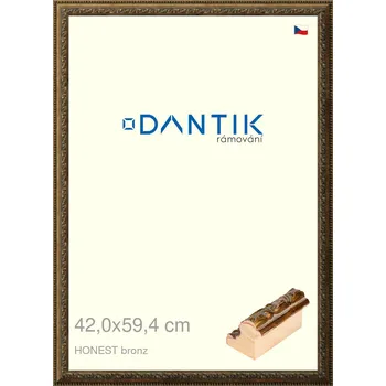 Rám na obraz DANTIK rámeček 42x59,4 | HONEST malá vysoká bronz (Plexi Čiré) (Vyrobeno s láskou u nás v DANTIKU)