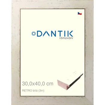 Rám na obraz DANTIK rámeček 30x40 | RETRO bílá (Plexi Čiré) (Vyrobeno s láskou u nás v DANTIKU)