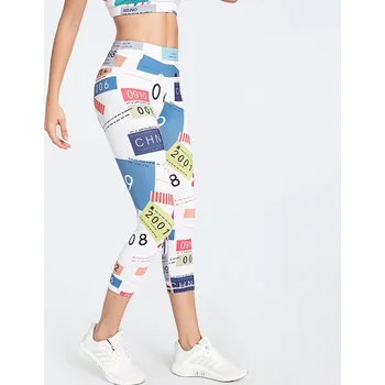 Dámské legíny Royal Wolf Sportovní tříčtvrteční legíny s potiskem Numbers Velikost: L