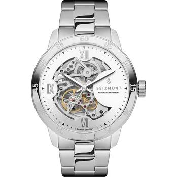 Hodinky Dante II | Skeletové hodinky stříbrné barvy - Seizmont