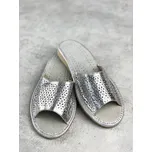 Dámské otevřené papuče stříbrné model 72, VELIKOST 37