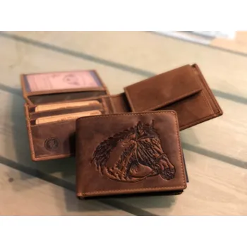 Peněženka Greenbury - kožená peněženka hnědá - kůň