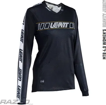 cyklistický dres Dámský dres na kolo Leatt MTB Gravity 4.0 Womens Jersey Black 2024 XS