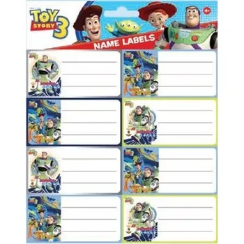 samolepka SunCe Trading SAMOLEPÍCÍ JMENOVKY NA SEŠITY 8+2 DISNEY TOY STORY 2