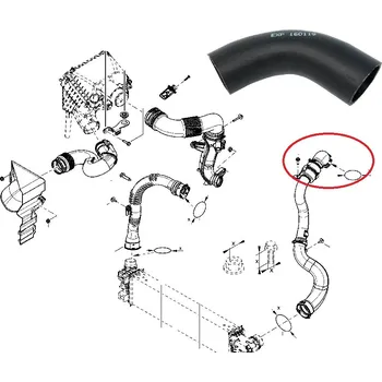 Turbodmychadlo Hadice plnícího vzduchu Renault Trafic 2014-2019 1,6 z turba do intercooleru, 6000618731