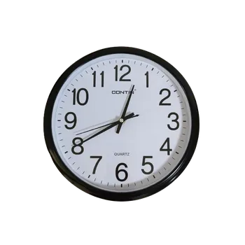 Samolepící dekorace Quartz Kulaté nástěnné hodiny 19623-1 černé