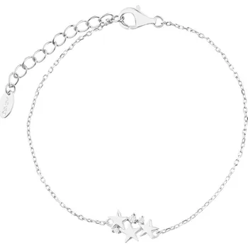 Náramek Stříbrný náramek se zirkony - hvězdy - AP535-9382