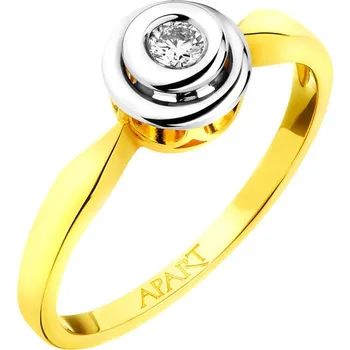 Prsten Prsten ze žlutého a bílého zlata s briliantem - 0,06 ct - ryzost 585 - 100.240