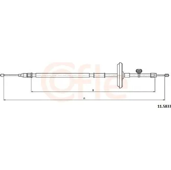 Auto-moto Tažné lanko, parkovací brzda COFLE CFE11.5833