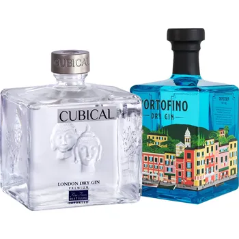 Nápoj Set Cubical Premium + Portofino Dry Gin (set 1 x 0.7 l, 1 x 0.5 l)