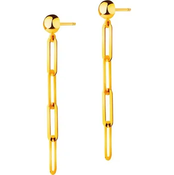 Náušnice Zlaté náušnice - paper clip - AP532-3799