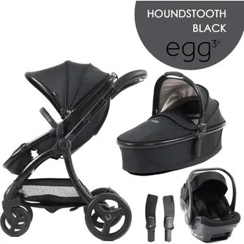 Kočárek Kočárek BabyStyle Egg3 set 4 v 1 Houndstooth Black 2025 Special Edition