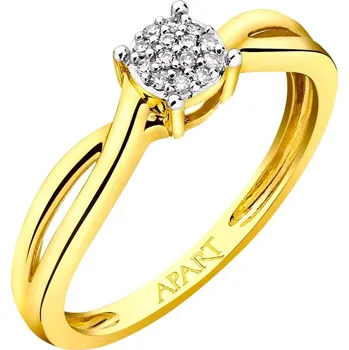 Prsten Prsten ze žlutého zlata s diamanty - 0,03 ct - ryzost 585 - 105.545