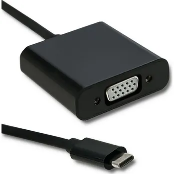 Elektrická zásuvka QOLTEC Adaptér USB 3.1 D-Sub 15pin HD zásuvka,USB C vidlice 0,23m