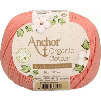 Příze Anchor Organic Cotton 3610 Lososová (Bio bavlna Anchor Organic Cotton 3610 Salmon)