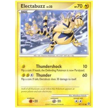 Karetní hra Pokémon SW 087/132 Electabuzz Lv.32 - Secret Wonders Stav: Excellent, Verze: NORMAL