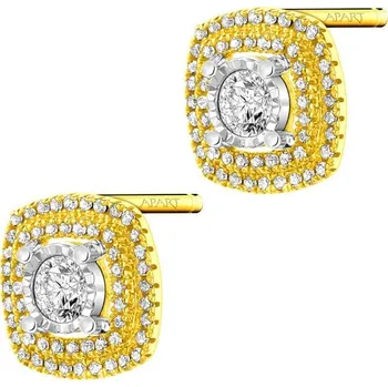 Náušnice Náušnice ze žlutého a bílého zlata s diamanty - 0,30 ct - ryzost 585 - 157.223