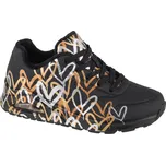 Černé dámské tenisky Skechers Uno - Metallic Love 155523-BKGD Velikost: 37